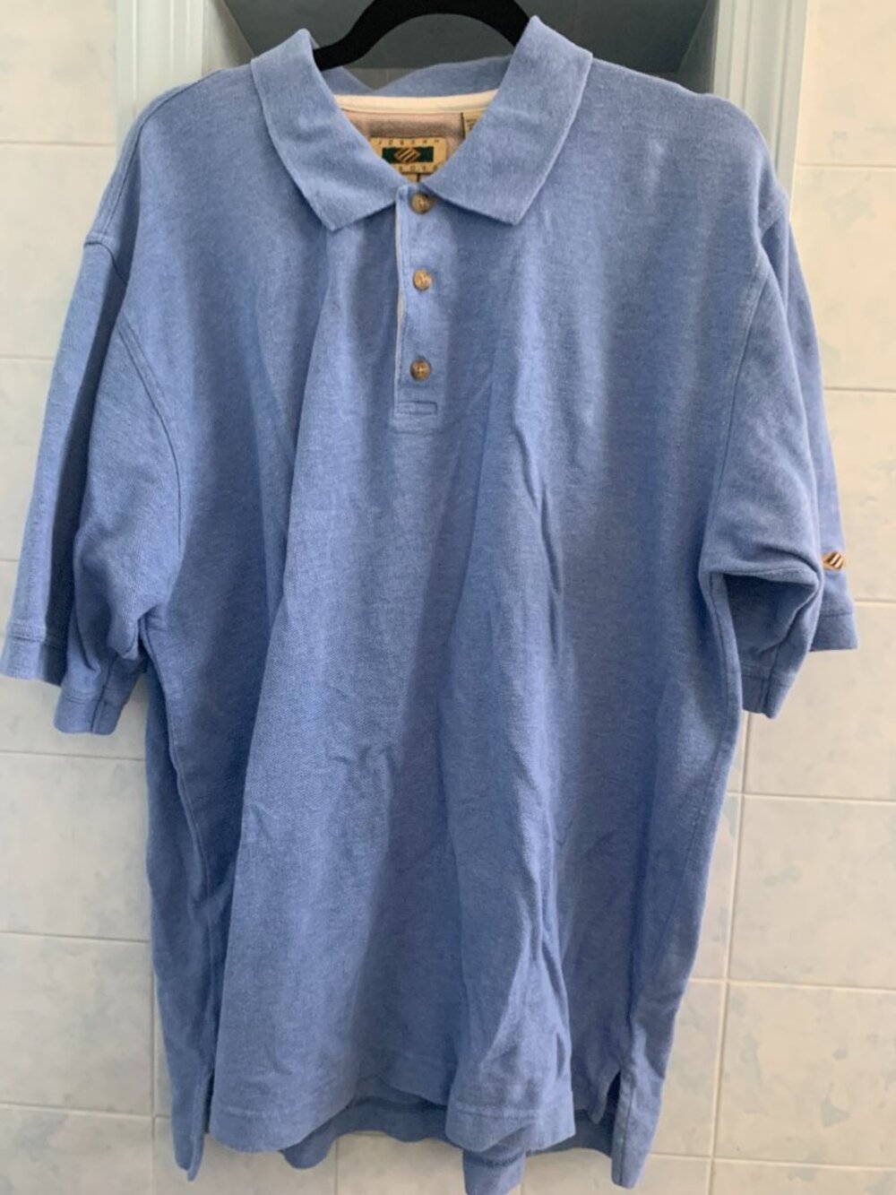 MEN'S BIG + TALL XL Blue Cotton Polo Shirt Joseph Abboud